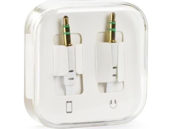 Partner Tele.com Jack 3,5mm - Jack 3,5mm kabel 1m hvit