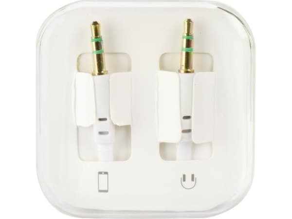 Partner Tele.com Jack 3,5mm - Jack 3,5mm kabel 1m hvit
