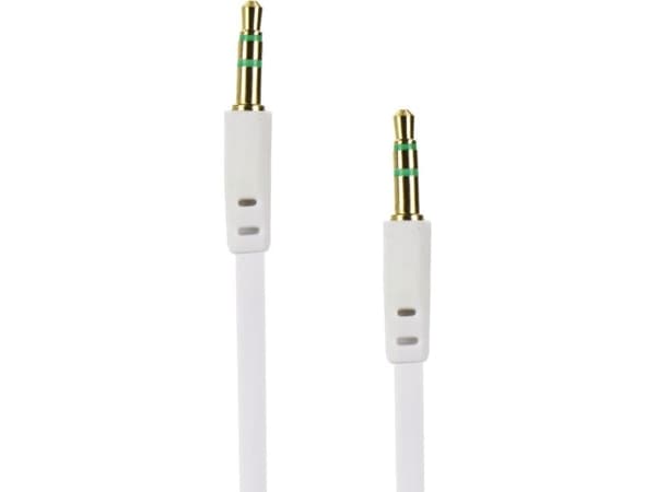 Partner Tele.com Jack 3,5mm - Jack 3,5mm kabel 1m hvit