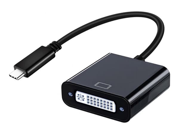 ART - Video adapter - 24 pin USB-C (hann) til DVI-I (hunn) - 15 cm - 1080p-støtte, 1920 x 1200 støtte