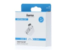 Hama Essential Line - Antennekontakt hunn vinklet - koaksial - hvit