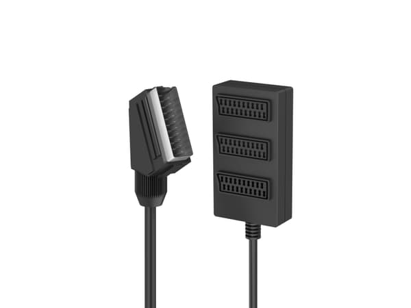 Hama 00205170, 0,5 m, SCART (10-pin), 3 x SCART (21-pin), Hankjønn, Hunkjønn, Svart
