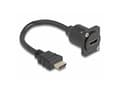 Miniatyrbilde 4 av 4: Delock - HDMI-forlengelseskabel - HDMI hann til HDMI hunn skrubar - 20 cm - svart - støtte for 4K 60 Hz (3840 x 2160)