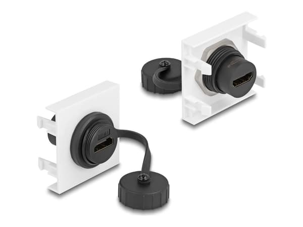 DeLOCK 81409, 0,045 m, HDMI-tyyppi A (vakio), HDMI-tyyppi A (vakio), Musta, Valkoinen