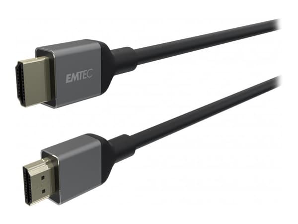 EMTEC T700HD - High Speed - HDMI-kabel med Ethernet - HDMI hann til HDMI hann - 1.8 m - 4K-støtte