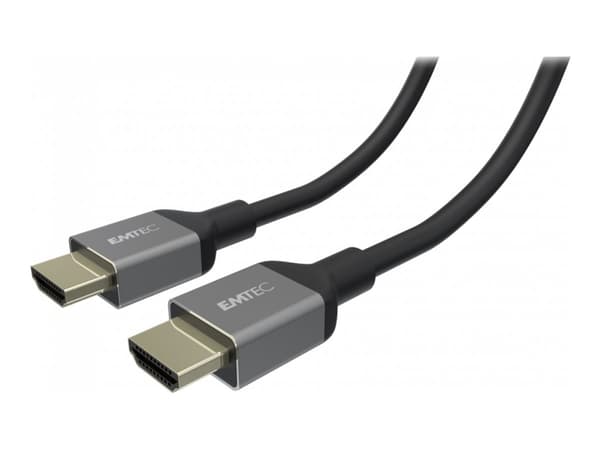 EMTEC T700HD - High Speed - HDMI-kabel med Ethernet - HDMI hann til HDMI hann - 1.8 m - 4K-støtte
