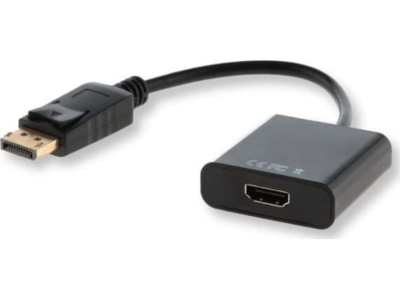 Savio CL-55/B Adapter Display Port do HDMI, 0,2 m, DisplayPort, DisplayPort, Hankoppling, Hankoppling