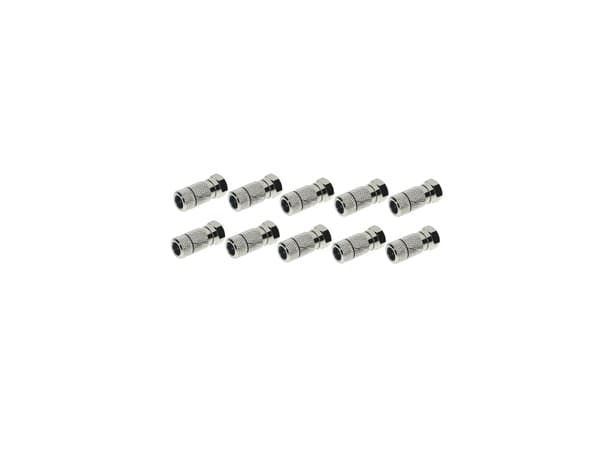 shiverpeaks BS85009-2R-10, F-typ, F, Hankontakt, 6,7 mm, Rostfritt stål, 10 st