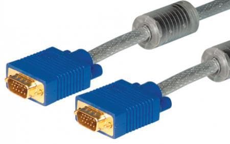 Tecline S-VGA MM 1m, 1 m, VGA (D-Sub), VGA (D-Sub), Hankjønn, Hankjønn, Blå, Grå