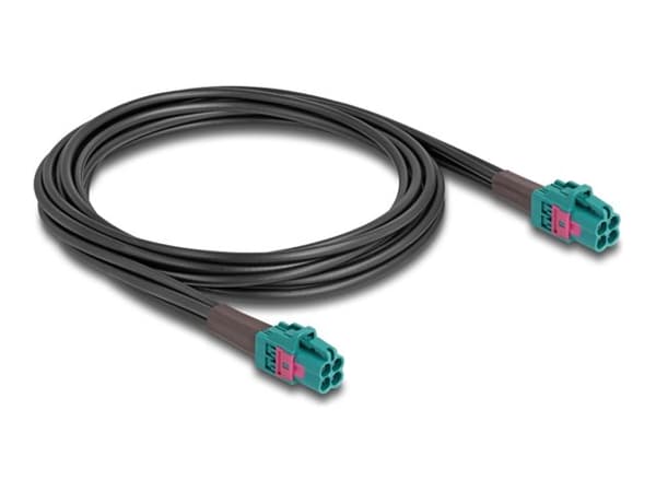 Delock - Antennekabel - mini FAKRA Z connector quad (hann) til mini FAKRA Z connector quad (hann) - 1 m - blå, RAL 5021