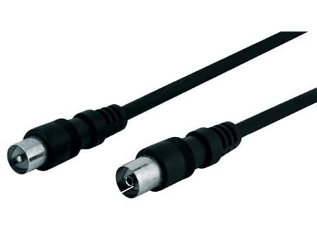 Tecline exertis Connect - Antenneforlengelseskabel - 2,5 m - dobbel skjermet koaksialkabel - 75 dB - svart (39900503)
