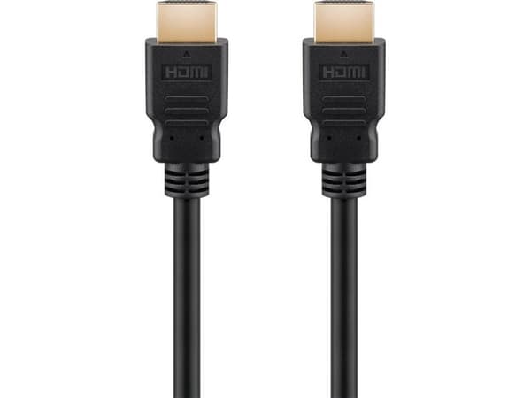 Goobay Series 2.1 8K Ultra High-Speed HDMI™ -kaapeli Ethernetillä, sertifioitu, 2 m, musta - Nopea kaapeli 8K@60 Hz:lle (58264)