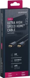 Miniatyrbillede 3 af 8: ClickTronic Ultrahøj hastighed HDMI™-kabel Premium-kabel | 1x HDMI™-stik  1x HDMI™-stik | 1,0 m | UHD 8K @ 60 Hz