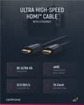 Miniatyrbillede 4 af 8: ClickTronic Ultrahøj hastighed HDMI™-kabel Premium-kabel | 1x HDMI™-stik  1x HDMI™-stik | 1,0 m | UHD 8K @ 60 Hz