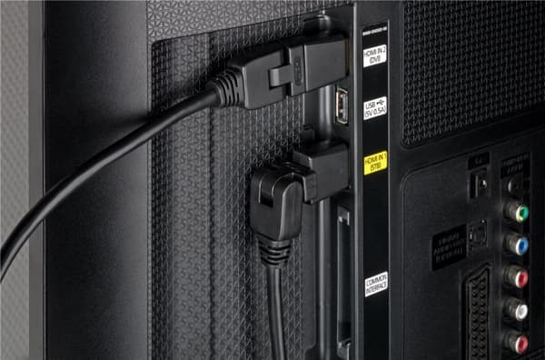 Goobay Höghastighets-HDMI™-kabel 360° med Ethernet HDMI™-kontakt (typ A) > HDMI™-kontakt (typ A); 360° roterbar