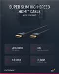 Miniatyrbillede 4 af 10: ClickTronic Ultra-Slim Højhastigheds HDMI™-kabel med Ethernet Premium-kabel | 1x HDMI™-stik  1x HDMI™-stik | 0,5 m | UHD 4K @ 60 Hz