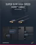 Miniatyrbillede 7 af 10: ClickTronic Ultra-Slim Højhastigheds HDMI™-kabel med Ethernet Premium-kabel | 1x HDMI™-stik  1x HDMI™-stik | 0,5 m | UHD 4K @ 60 Hz