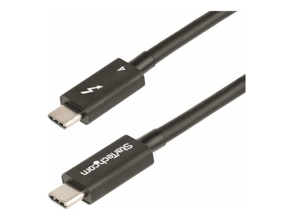 StarTech.com 1.6ft (50cm) Thunderbolt 4 Cable, 40Gbps, 100W Power Delivery, 4K/8K Video Support, Intel-Certified Thunderbolt Cable - Compatible w/ US