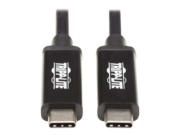 Eaton Tripp Lite Series Thunderbolt 3 Cable 40 Gbps Active 5A 100W PD 4K USB C M/M 2M Black - USB-kabel - 24 pin USB-C (hann) til 24 pin USB-C (hann)