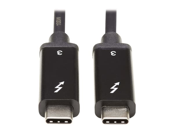 Eaton Tripp Lite Series Thunderbolt 3 Cable 40 Gbps Active 5A 100W PD 4K USB C M/M 2M Black - USB-kabel - 24 pin USB-C (hann) til 24 pin USB-C (hann)