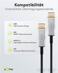 Miniatyrbild 8 av 10: Goobay Optisk hybrid höghastighets HDMI™-kabel med Ethernet (AOC) Höghastighetskabel, 4K @ 60 Hz, för långa överföringsavstånd, 100 m