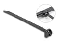 Miniatyrbilde 1 av 4: Delock - Kabelfestebånd - with metal tab - 20.3 cm - svart (en pakke 10)