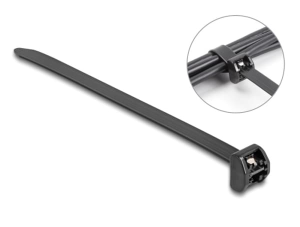 Delock kaapelinside metallikielellä L 343 x L 12,7 mm 10 kpl musta