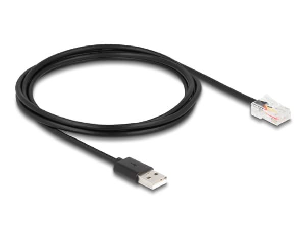 Delock - Nettverkskabel - RJ-50 (hann) til USB (hann) - 2 m - svart