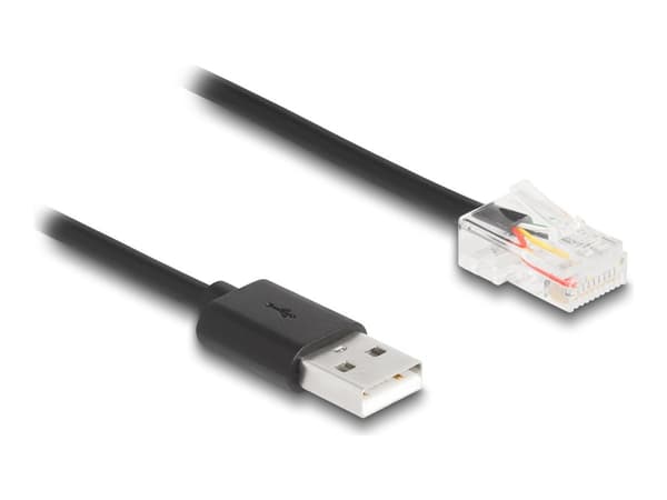 Delock - Nettverkskabel - RJ-50 (hann) til USB (hann) - 2 m - svart