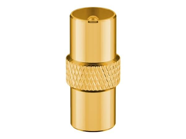goobay - Antennekabel - IEC-kobling hunn til IEC-kobling hann - 2 m - firenivåsskjerming - 135 dB - hvit - solid