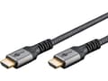 Miniatyrbild 1 av 5: Goobay 64999, 0,5 m, HDMI Typ A (standard), HDMI Typ A (standard), 3D kompatibilitet, 48 Gbit/s, Svart, Silver
