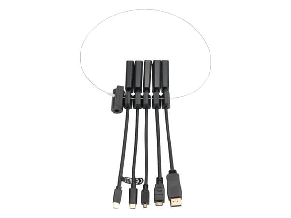 Modulært sett med HDMI-adaptere DELTACO, USB-C, mDP, DP, Mini, Micro, svart / HDMI-AR10 / 1902496