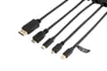 Miniatyrbilde 4 av 5: Modulært sett med HDMI-adaptere DELTACO, USB-C, mDP, DP, Mini, Micro, svart / HDMI-AR10 / 1902496