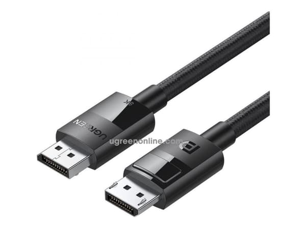 Ugreen - DisplayPort-kabel - DisplayPort (hann) til DisplayPort (hann) - DisplayPort 1.4 - 1 m - 4K-støtte, 8K-støtte - svart