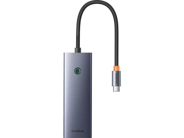 Keskitin 7in1 Baseus UltraJoy, USB-C - HDMI, 3xUSB 3.0, PD, SD/TF (pilka)
