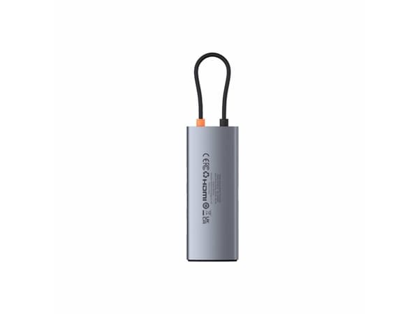 Hub 7in1 Baseus Gleam, USB-C to 1x HDMI4K 60Hz + 3x USB3.0 + 1x PD + 1x SD/TF (gray)