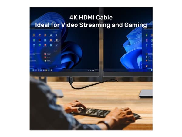Unitek - High Speed - HDMI-kabel - HDMI hane till HDMI hane - 10 m - svart - 4K60Hz (3840 x 2160) stöd, tvinnad