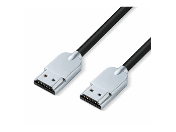 MicroConnect - High Speed - HDMI-kabel med Ethernet - HDMI hane till HDMI hane - 50 cm - svart - superslimmad