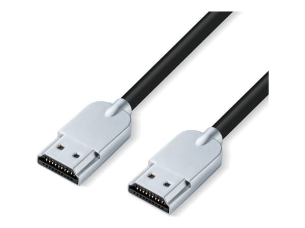 MicroConnect - High Speed - HDMI-kabel med Ethernet - HDMI hane till HDMI hane - 50 cm - svart - superslimmad