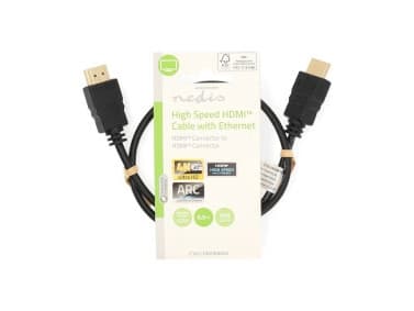 Nedis CVGL34000BK15, 1.5 m, HDMI Type A (Standard), HDMI Type A (Standard), 8.16 Gbit/s, Audio Return Channel (ARC), Black