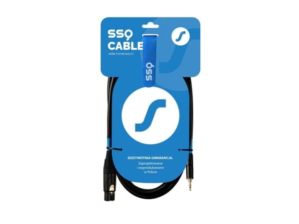 SSQ XLRMi0,5 - Kabel XLR hunkabel - Jack stereo 3,5 mm, 0,5 m