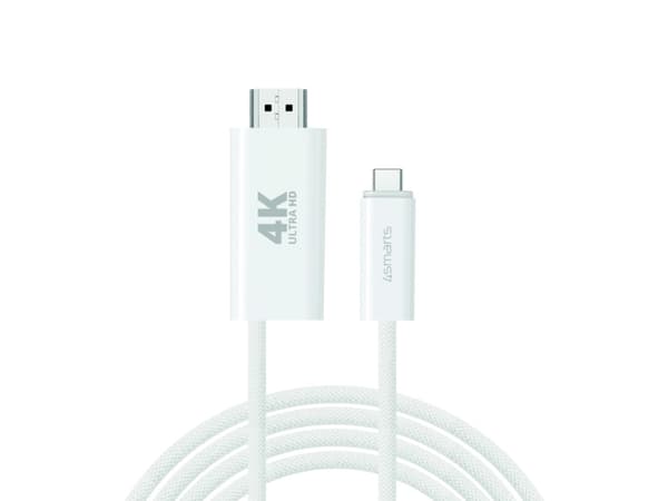 4smarts 540957, 2 m, USB C, HDMI Type A (Standard), Hvit