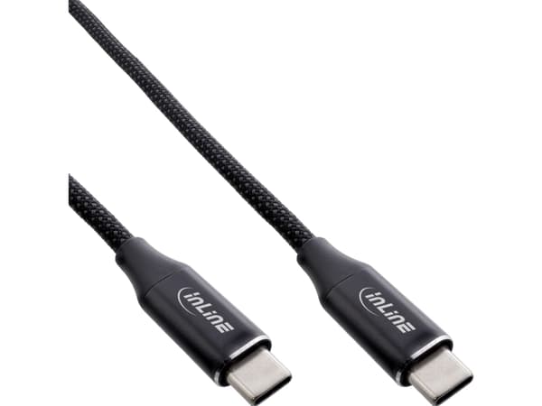 InLine 35882, 2 m, USB C, USB C, USB 2.0, 0,48 Gbit/s, Svart