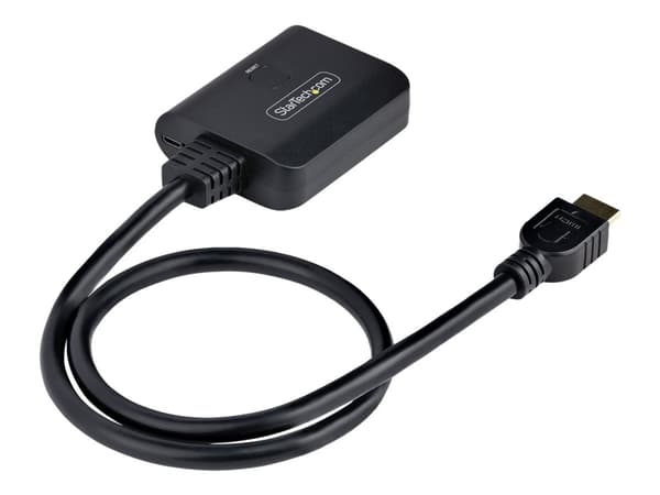 StarTech.com 2-Port HDMI Splitter, 4K 60Hz HDMI 2.0 Video, 4K HDMI Splitter 1 In 2 Out, 1x2 HDMI Display/Output Splitter, HDR/HDCP - 20in (50cm) Buil