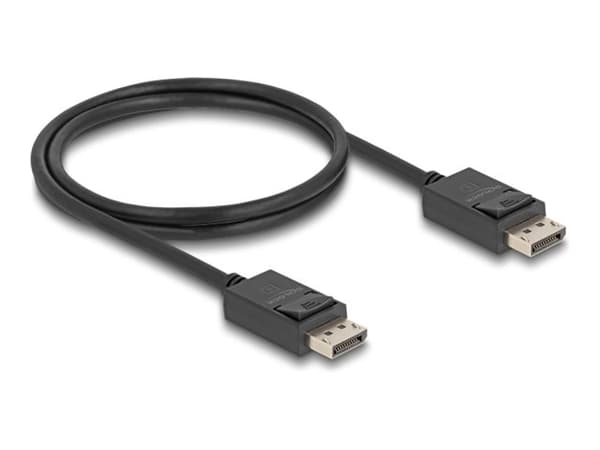 Delock Coaxial - DisplayPort-kabel - DisplayPort (hane) till DisplayPort (hane) - DisplayPort 2.1 - 1 m - stöd för 16K 60 Hz (15.360x8640), upp till