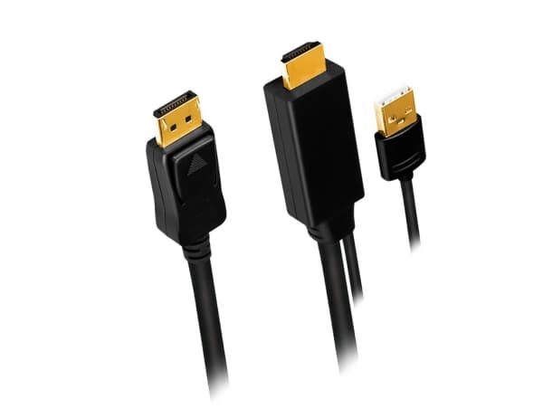 LogiLink HDMI-kaapeli, HDMI-A + USB-A - DisplayPort pistoke liitin 1: HDMI-A pistoke + USB-A pistoke, liitin 2: - 1 kpl (CH0090)