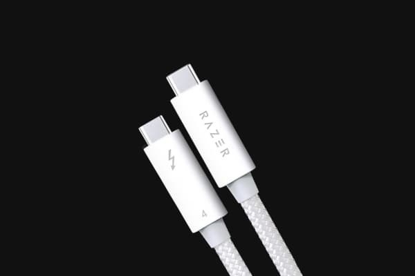 Razer - USB-kabel - 24 pin USB-C (hann) til 24 pin USB-C (hann) - Thunderbolt 4 - 20 V - 5 A - 2 m - aktiv, 8K-støtte, USB Power Delivery (100 W) - h
