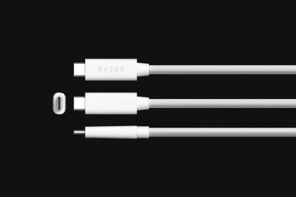 Razer - USB-kabel - 24 pin USB-C (hann) til 24 pin USB-C (hann) - Thunderbolt 4 - 20 V - 5 A - 2 m - aktiv, 8K-støtte, USB Power Delivery (100 W) - h