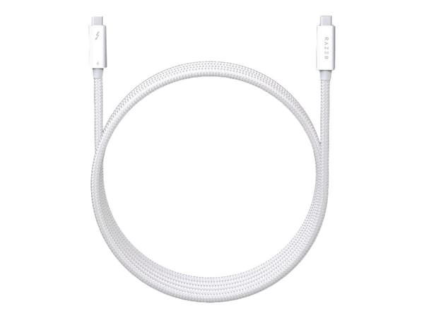 Razer - USB-kabel - 24 pin USB-C (hann) til 24 pin USB-C (hann) - Thunderbolt 4 - 20 V - 5 A - 2 m - aktiv, 8K-støtte, USB Power Delivery (100 W) - h
