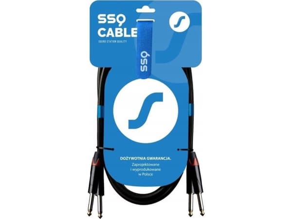 SSQ JMJM2 - Kaapeli 2x Jack mono 6,3 mm - 2x Jack mono 6,3 mm, 2 m